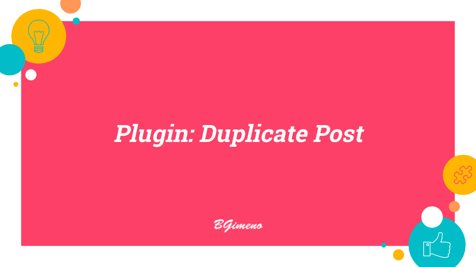Plugin: Duplicate Post